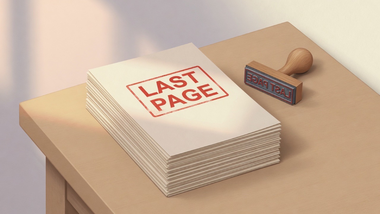 A very long unrolled scroll of paper running off a desk and across the floor toward a window.